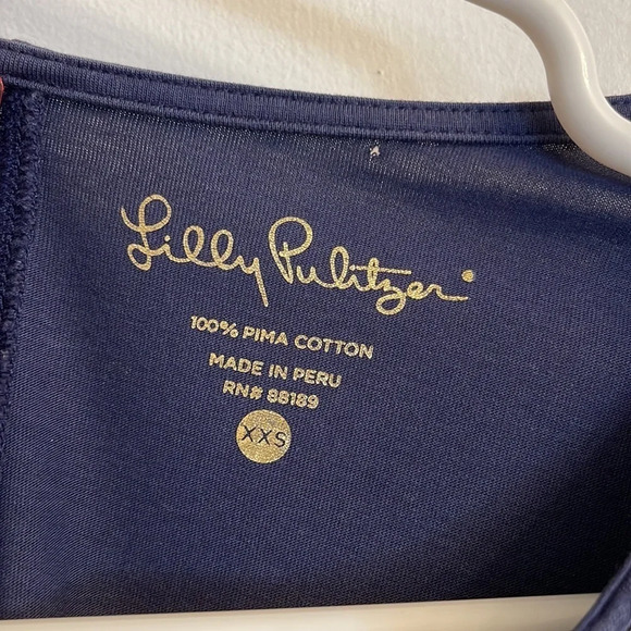 Lilly Pulitzer Brewster Dress in True Navy size XXS - Picture 5 of 9